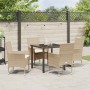 Conjunto de Comedor de Jardín 5 pcs Beige ratán sintético en Sillas de jardín | Comprar online en Foru.es