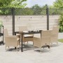 Conjunto de Comedor de Jardín 5 pcs Beige ratán sintético en Sillas de jardín | Comprar online en Foru.es