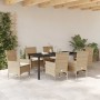 Conjunto de Comedor de Jardín 7 pcs Beige ratán sintético en Sillas de jardín | Comprar online en Foru.es