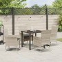 Conjunto de Comedor de Jardín 5 pcs Gris Claro ratán sintético en Sillas de jardín | Comprar online en Foru.es
