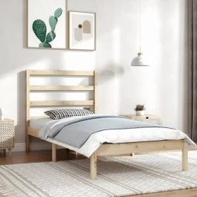 Bettgestell aus massivem Kiefernholz, 90 x 200 cm von vidaXL, Betten und Lattenroste - Ref: Foro24-3104918, Preis: 76,91 €, R...