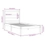 Estructura de cama madera maciza de pino 90x200 cm de vidaXL, Camas y somieres - Ref: Foro24-3104918, Precio: 77,90 €, Descue...