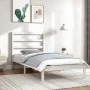 Solid white pine wood bed frame 90x200 cm by vidaXL, Beds and slatted bases - Ref: Foro24-3104919, Price: 85,31 €, Discount: %