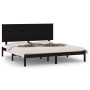 Estructura de cama de madera maciza de pino negro 200x200 cm de vidaXL, Camas y somieres - Ref: Foro24-3104827, Precio: 173,8...