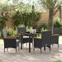 Conjunto de Comedor de Jardín 5 pcs Negro ratán sintético en Sillas de jardín | Comprar online en Foru.es