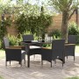 Conjunto de Comedor de Jardín 5 pcs Negro ratán sintético en Sillas de jardín | Comprar online en Foru.es
