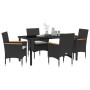 Conjunto de Comedor de Jardín 5 pcs Negro ratán sintético en Sillas de jardín | Comprar online en Foru.es