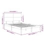 Estructura de cama madera maciza de pino blanca 120x200 cm de vidaXL, Camas y somieres - Ref: Foro24-3104799, Precio: 131,97 ...