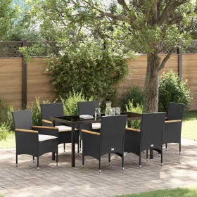 Conjunto de Comedor de Jardín 7 pcs Negro ratán sintético en Sillas de jardín | Comprar online en Foru.es
