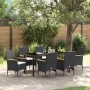 Conjunto de Comedor de Jardín 7 pcs Negro ratán sintético en Sillas de jardín | Comprar online en Foru.es