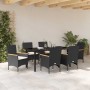 Conjunto de Comedor de Jardín 7 pcs Negro ratán sintético en Sillas de jardín | Comprar online en Foru.es