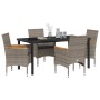 Conjunto de Comedor de Jardín 5 pcs Gris ratán sintético en Sillas de jardín | Comprar online en Foru.es