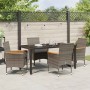 Conjunto de Comedor de Jardín 5 pcs Gris ratán sintético en Sillas de jardín | Comprar online en Foru.es