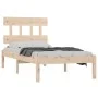Estructura de cama individual madera maciza 90x200 cm de vidaXL, Camas y somieres - Ref: Foro24-3104723, Precio: 78,27 €, Des...