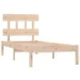 Estructura de cama individual madera maciza 90x200 cm de vidaXL, Camas y somieres - Ref: Foro24-3104723, Precio: 78,27 €, Des...