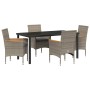 Conjunto de Comedor de Jardín 5 pcs Gris ratán sintético en Sillas de jardín | Comprar online en Foru.es