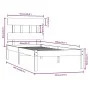 Estructura de cama individual madera maciza 90x200 cm de vidaXL, Camas y somieres - Ref: Foro24-3104723, Precio: 78,27 €, Des...