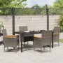 Conjunto de Comedor de Jardín 5 pcs Gris ratán sintético en Sillas de jardín | Comprar online en Foru.es