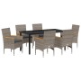 Conjunto de Comedor de Jardín 7 pcs Gris ratán sintético en Sillas de jardín | Comprar online en Foru.es