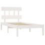 Estructura de cama madera maciza de pino blanca 90x200 cm de vidaXL, Camas y somieres - Ref: Foro24-3104724, Precio: 91,85 €,...