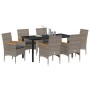 Conjunto de Comedor de Jardín 7 pcs Gris ratán sintético en Sillas de jardín | Comprar online en Foru.es