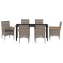 Conjunto de Comedor de Jardín 7 pcs Gris ratán sintético en Sillas de jardín | Comprar online en Foru.es