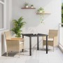 Conjunto de Comedor de Jardín 3 pcs Beige ratán sintético en Sillas de jardín | Comprar online en Foru.es