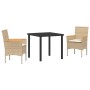 Conjunto de Comedor de Jardín 3 pcs Beige ratán sintético en Sillas de jardín | Comprar online en Foru.es
