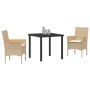 Conjunto de Comedor de Jardín 3 pcs Beige ratán sintético en Sillas de jardín | Comprar online en Foru.es