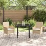 Conjunto de Comedor de Jardín 3 pcs Beige ratán sintético en Sillas de jardín | Comprar online en Foru.es