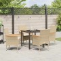 Conjunto de Comedor de Jardín 5 pcs Beige ratán sintético en Sillas de jardín | Comprar online en Foru.es