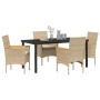 Conjunto de Comedor de Jardín 5 pcs Beige ratán sintético en Sillas de jardín | Comprar online en Foru.es