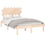 Estructura de cama doble pequeña de madera maciza 120x190 cm de vidaXL, Camas y somieres - Ref: Foro24-3104838, Precio: 111,1...