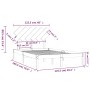 Estructura de cama doble pequeña de madera maciza 120x190 cm de vidaXL, Camas y somieres - Ref: Foro24-3104838, Precio: 111,1...
