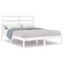 Estructura de cama madera maciza de pino blanca 120x200 cm de vidaXL, Camas y somieres - Ref: Foro24-3104929, Precio: 112,35 ...