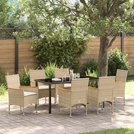 Conjunto de Comedor de Jardín 7 pcs Beige ratán sintético en Sillas de jardín | Comprar online en Foru.es