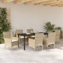 Conjunto de Comedor de Jardín 7 pcs Beige ratán sintético en Sillas de jardín | Comprar online en Foru.es