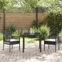 Conjunto de Comedor de Jardín 3 pcs Negro ratán sintético en Sillas de jardín | Comprar online en Foru.es