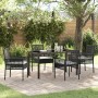Conjunto de Comedor de Jardín 5 pcs Negro ratán sintético en Sillas de jardín | Comprar online en Foru.es