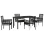 Conjunto de Comedor de Jardín 5 pcs Negro ratán sintético en Sillas de jardín | Comprar online en Foru.es