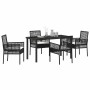 Conjunto de Comedor de Jardín 5 pcs Negro ratán sintético en Sillas de jardín | Comprar online en Foru.es