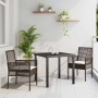 Conjunto de Comedor de Jardín 3 pcs Marrón ratán sintético en Sillas de jardín | Comprar online en Foru.es