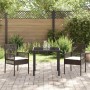 Conjunto de Comedor de Jardín 3 pcs Marrón ratán sintético en Sillas de jardín | Comprar online en Foru.es