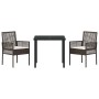 Conjunto de Comedor de Jardín 3 pcs Marrón ratán sintético en Sillas de jardín | Comprar online en Foru.es