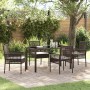 Conjunto de Comedor de Jardín 5 pcs Marrón ratán sintético en Sillas de jardín | Comprar online en Foru.es
