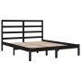 Estructura de cama de madera maciza de pino negra 140x190 cm de vidaXL, Camas y somieres - Ref: Foro24-3104917, Precio: 151,8...