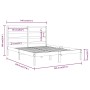 Estructura de cama de madera maciza de pino negra 140x190 cm de vidaXL, Camas y somieres - Ref: Foro24-3104917, Precio: 151,8...