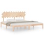 Estructura de cama de madera maciza 200x200 cm de vidaXL, Camas y somieres - Ref: Foro24-3104888, Precio: 130,97 €, Descuento: %