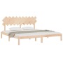 Estructura de cama de madera maciza 200x200 cm de vidaXL, Camas y somieres - Ref: Foro24-3104888, Precio: 130,97 €, Descuento: %