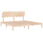 Estructura de cama de madera maciza 200x200 cm de vidaXL, Camas y somieres - Ref: Foro24-3104888, Precio: 130,97 €, Descuento: %